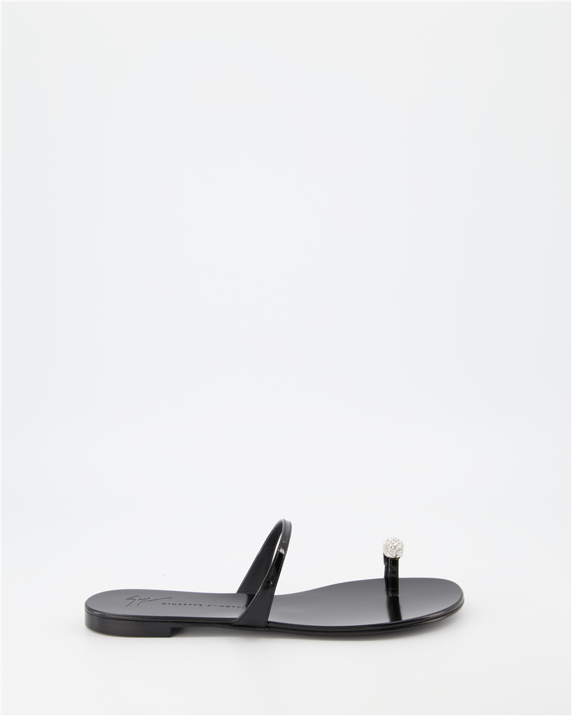 Zapatos abiertos Sandales Ring Giuseppe Zanotti Negro Femme