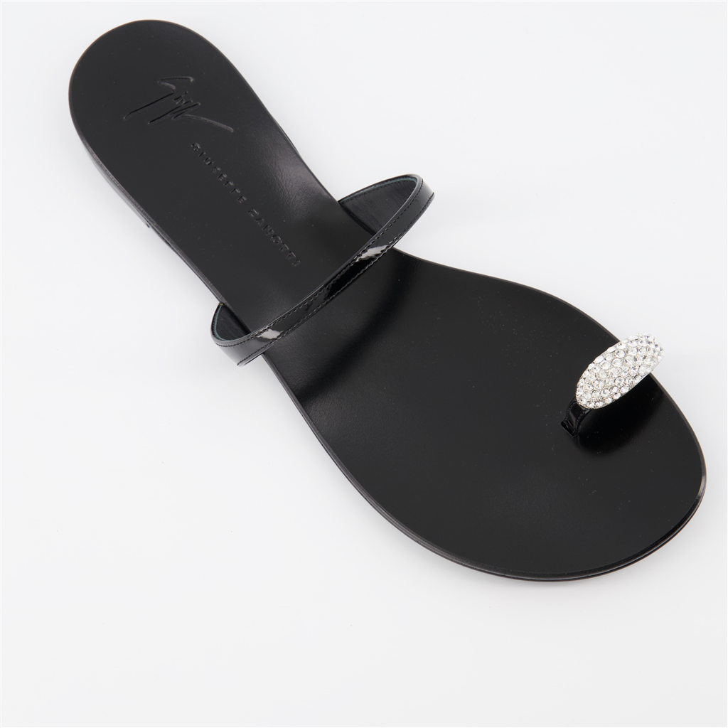 Zapatos abiertos Sandales Ring Giuseppe Zanotti Negro Femme