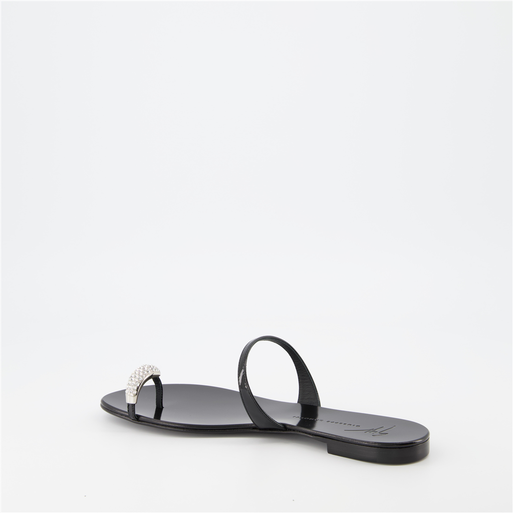 Zapatos abiertos Sandales Ring Giuseppe Zanotti Negro Femme