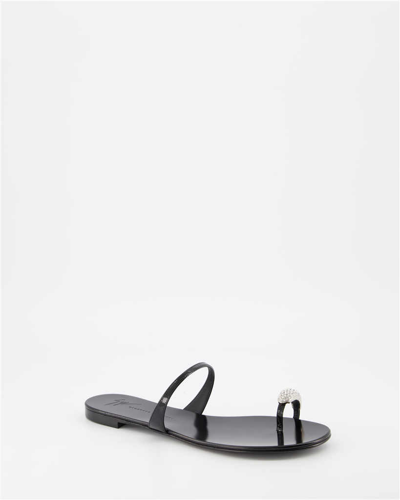 Zapatos abiertos Sandales Ring Giuseppe Zanotti Negro Femme