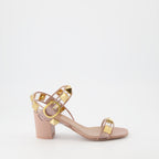 Sandales Rockstud beige rosé