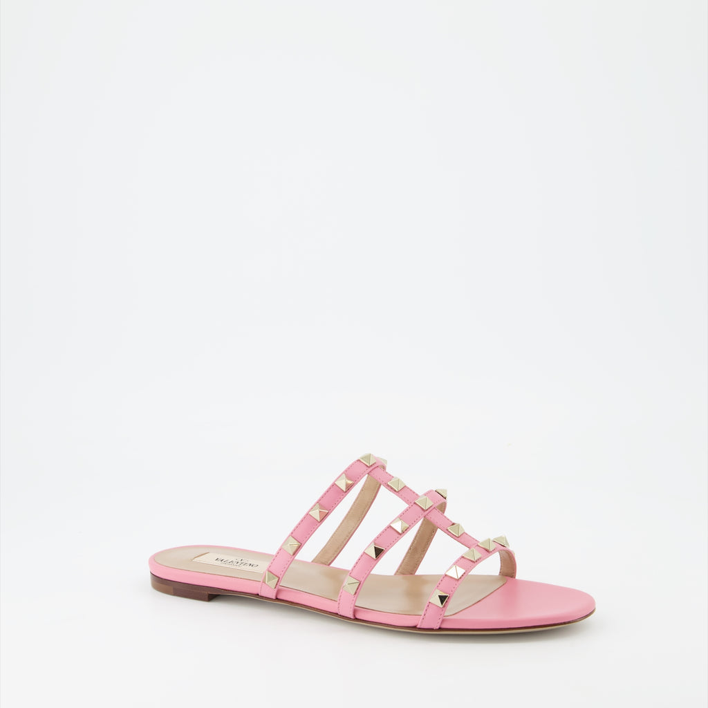 Offene schuhe Sandales Rockstud Valentino Garavani Rosa Femme