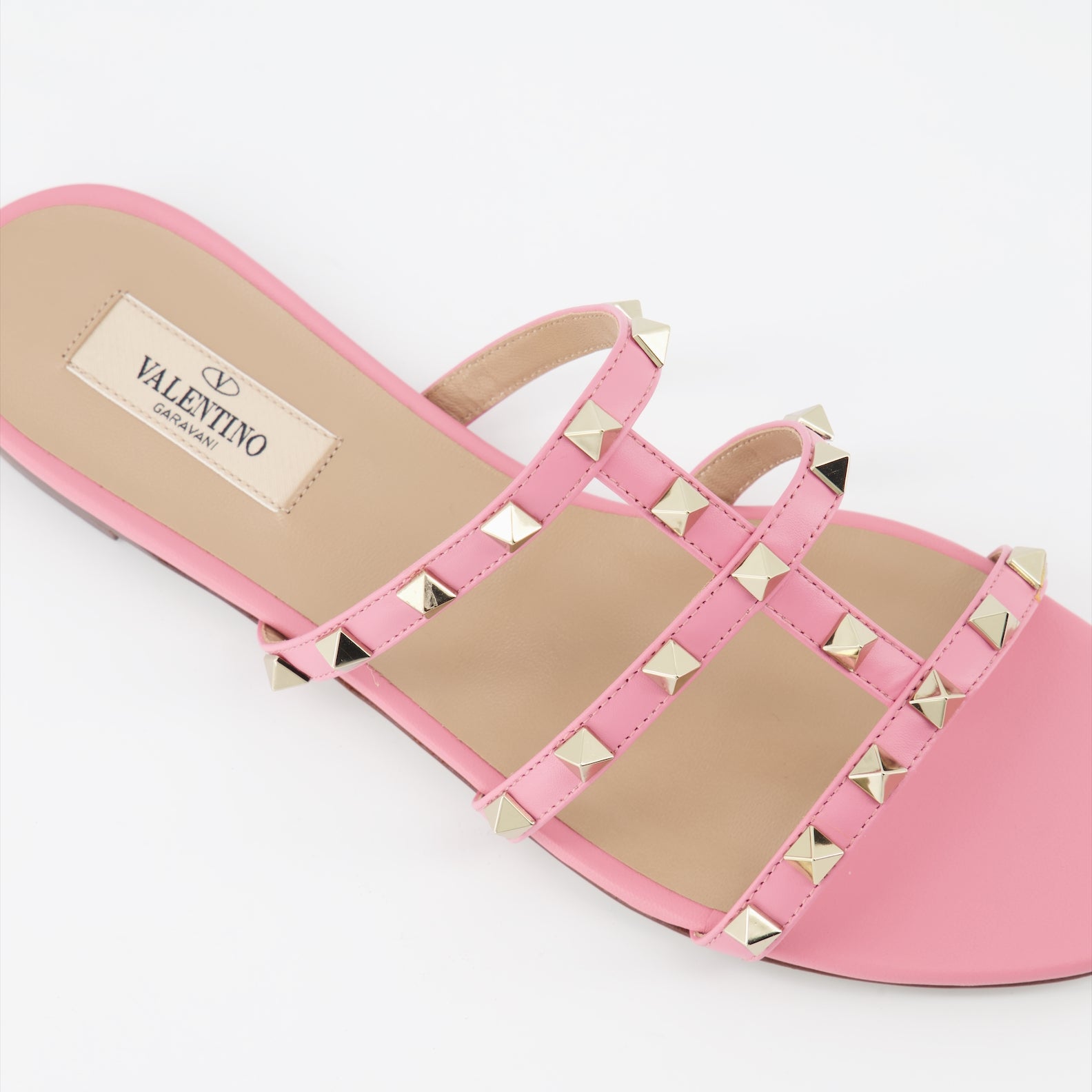 Offene schuhe Sandales Rockstud Valentino Garavani Rosa Femme