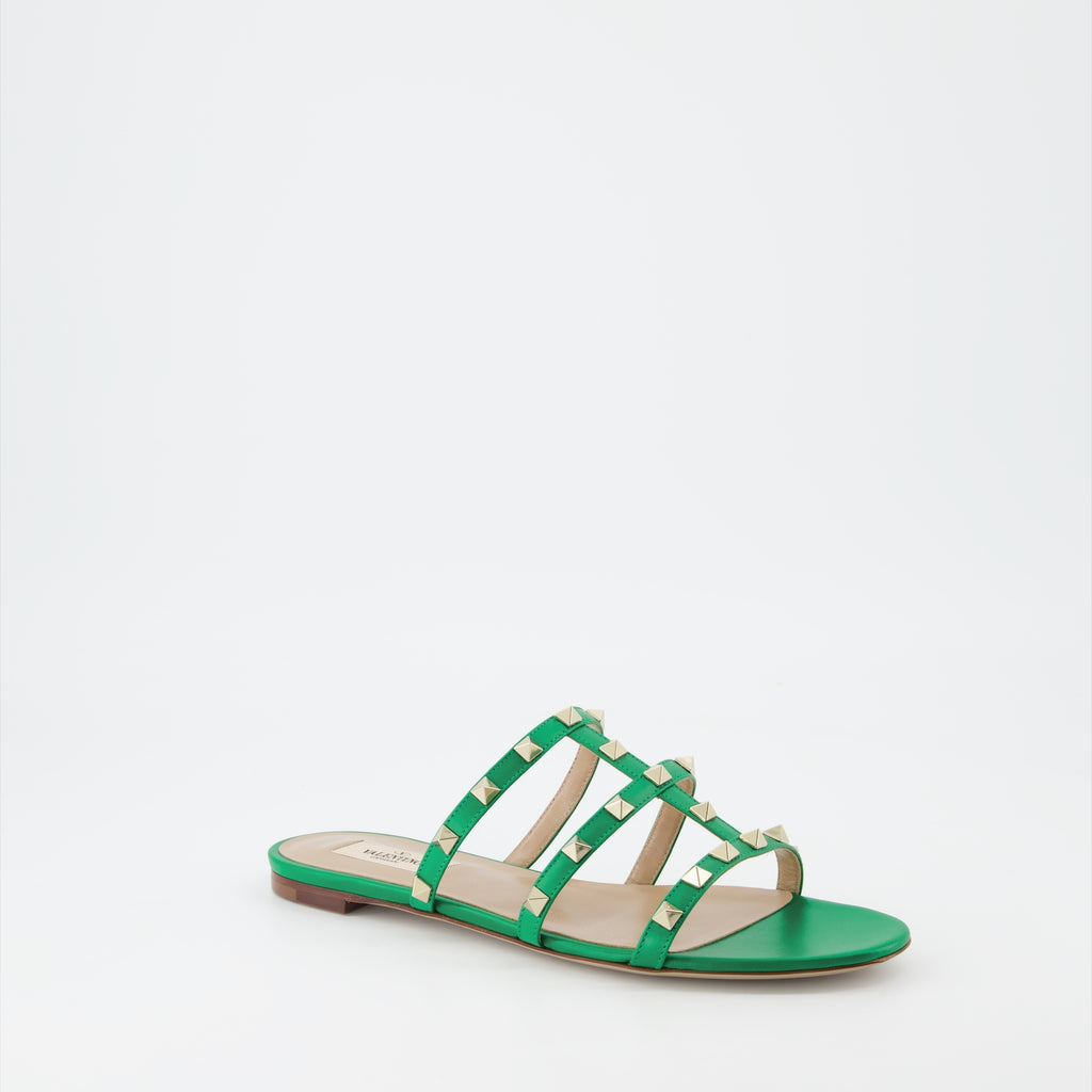 Scarpe aperte Sandales Rockstud Valentino Garavani Verde Femme