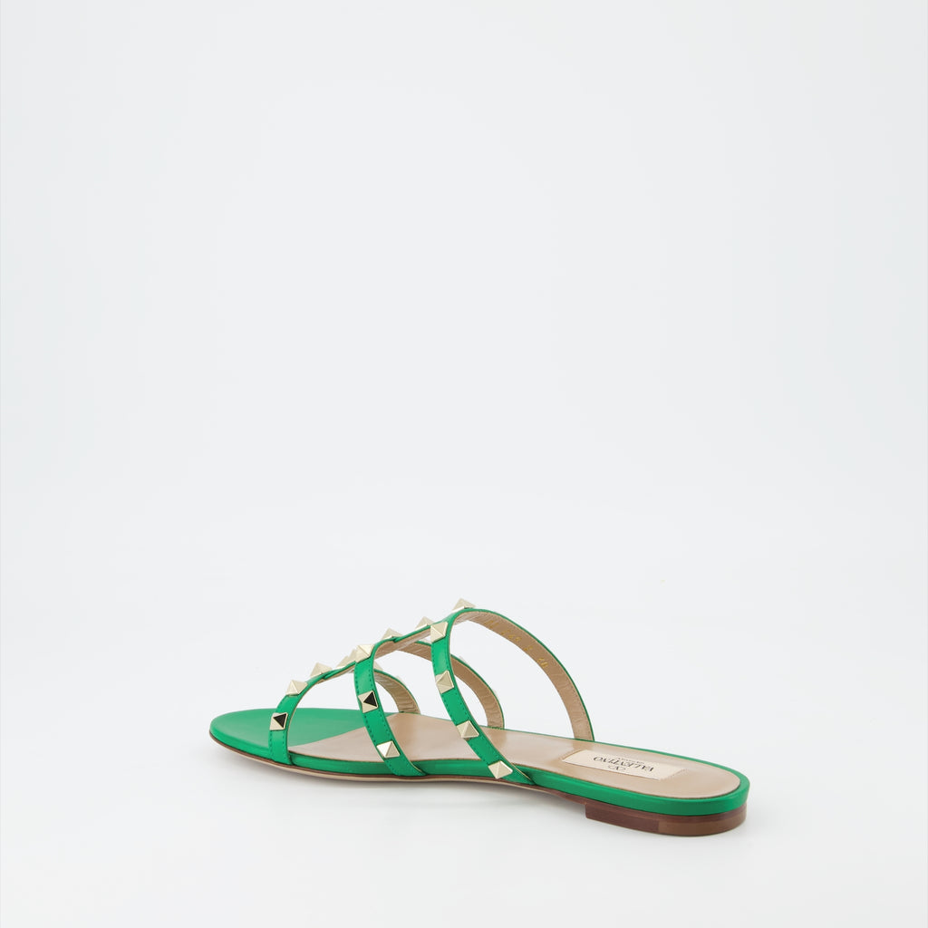 Scarpe aperte Sandales Rockstud Valentino Garavani Verde Femme