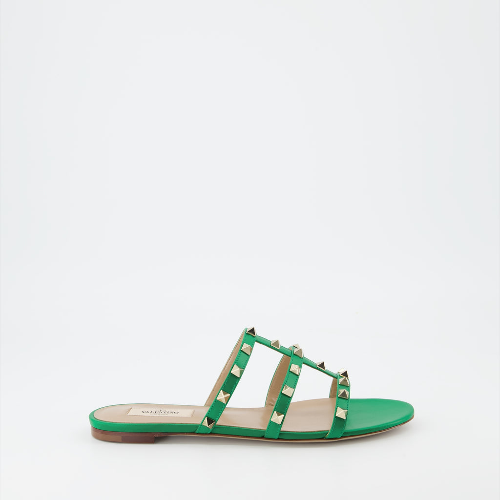 Scarpe aperte Sandales Rockstud Valentino Garavani Verde Femme