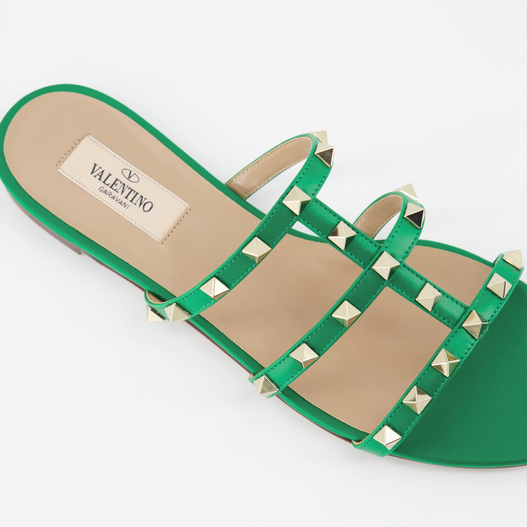 Scarpe aperte Sandales Rockstud Valentino Garavani Verde Femme