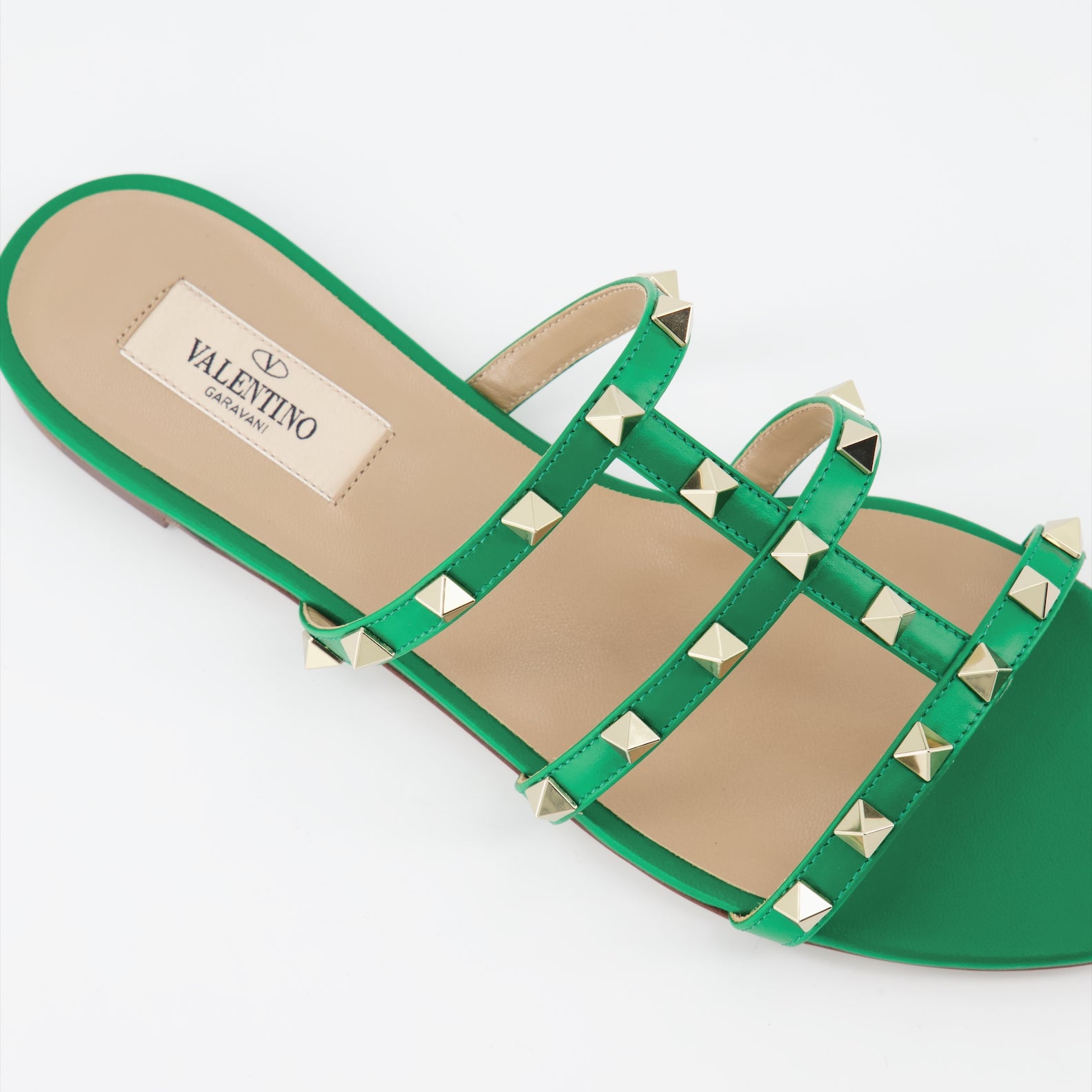 Scarpe aperte Sandales Rockstud Valentino Garavani Verde Femme