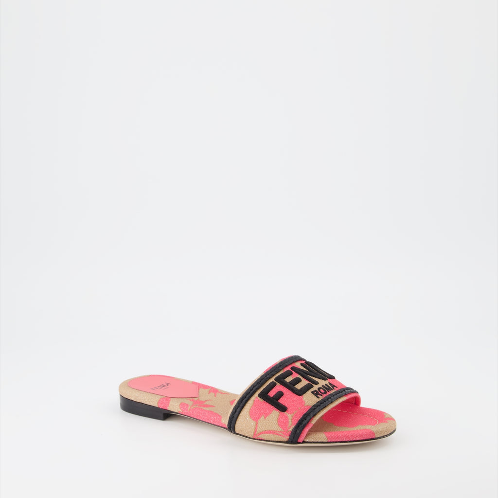オープントゥシューズ シグネチャーサンダル Fendi ピンク 女性