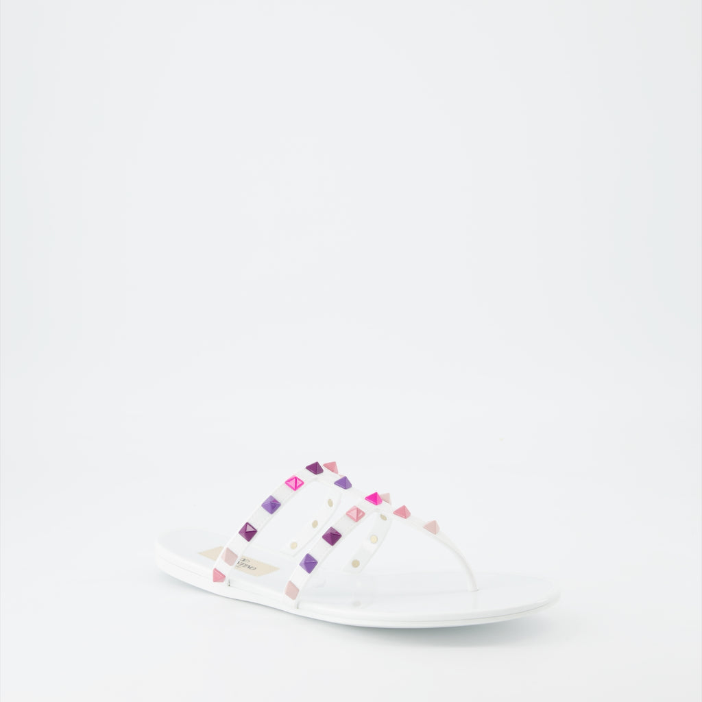 Sapatos abertos Sandales Rockstud Valentino Garavani Branco Femme