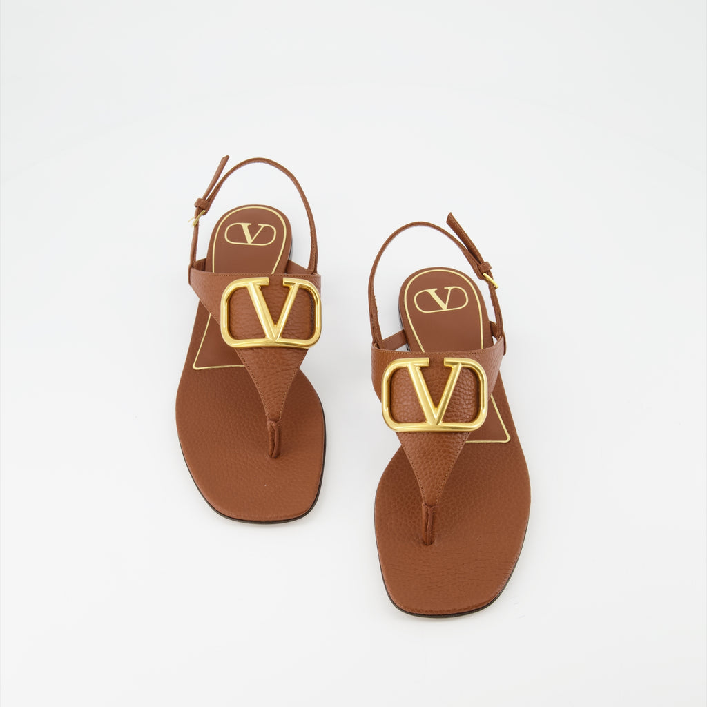 Chaussures ouvertes Sandales VLogo Valentino Garavani Marron Femme
