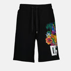 쇼츠 Short à imprimé logo Dolce & Gabbana 검은색 Homme