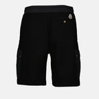 ショートパンツ ロゴパッチショーツ Moncler 黒 男