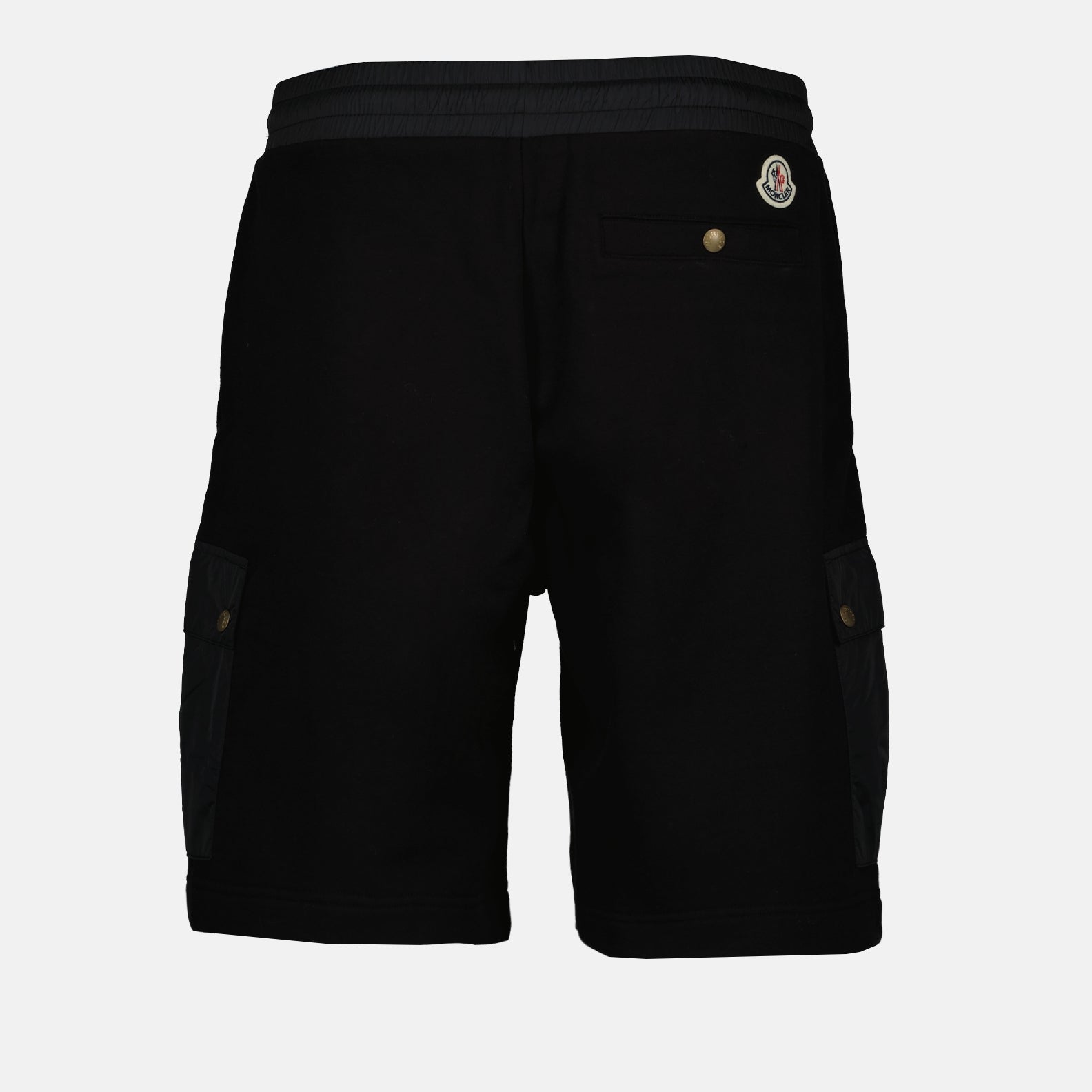 ショートパンツ ロゴパッチショーツ Moncler 黒 男