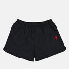 Short de bain court Ami de Coeur noir