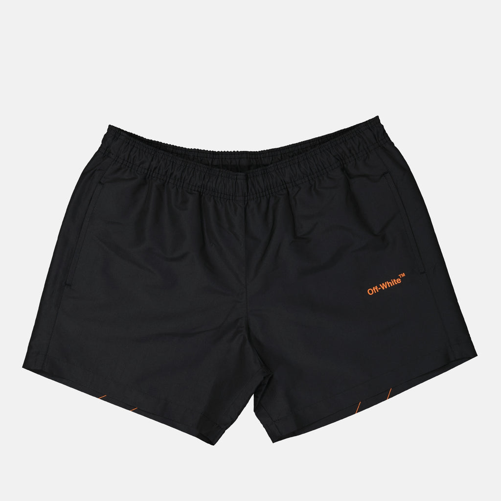 Beachwear Maillot de bain Diag Off-White Noir Homme