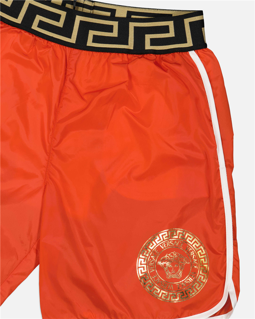 의류 Short de bain Greca Versace 빨간색 어린이들