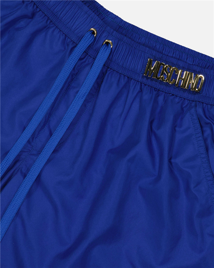 Strandmode Short de bain logo plaque Moschino Blau Homme