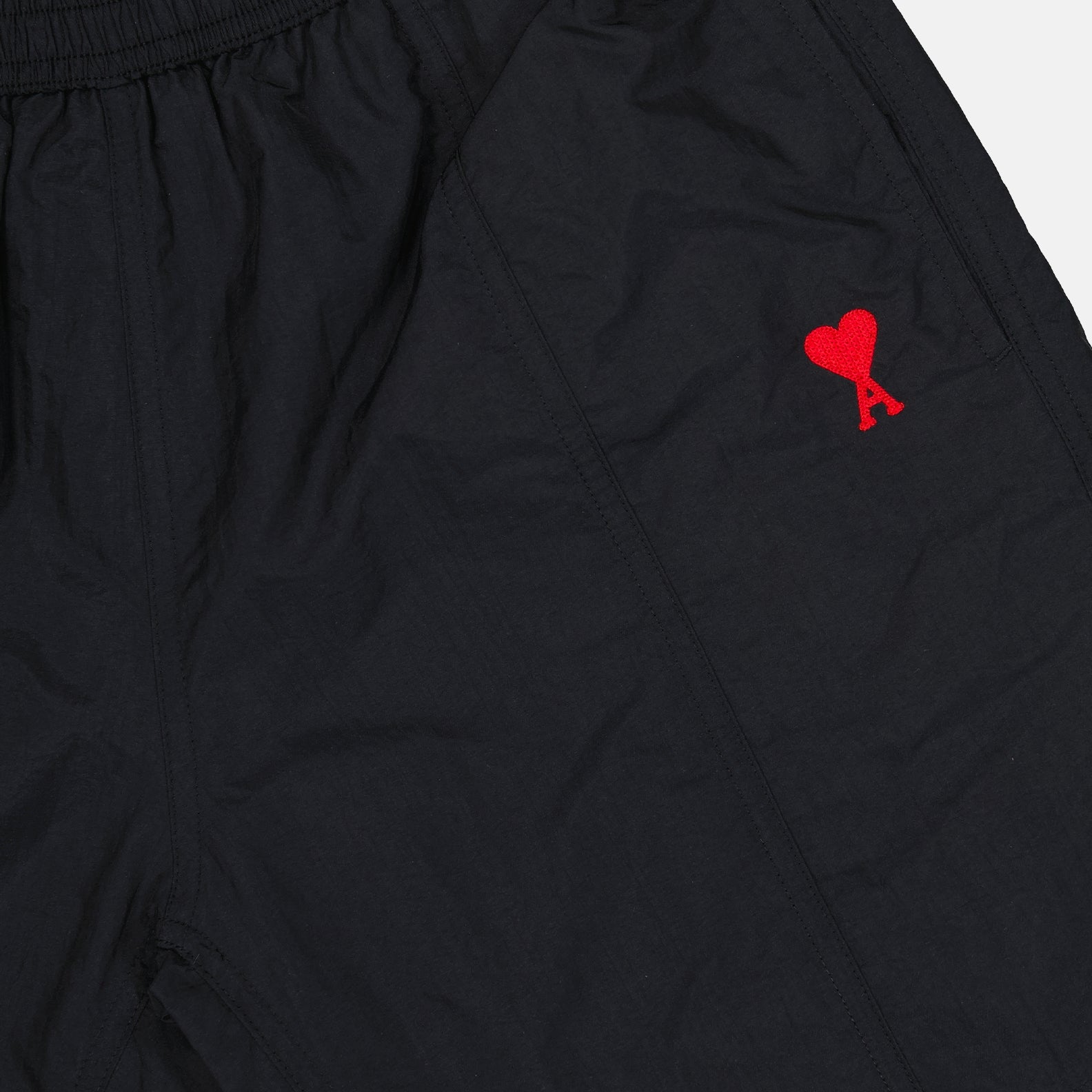 Short de bain long Ami de Coeur noir