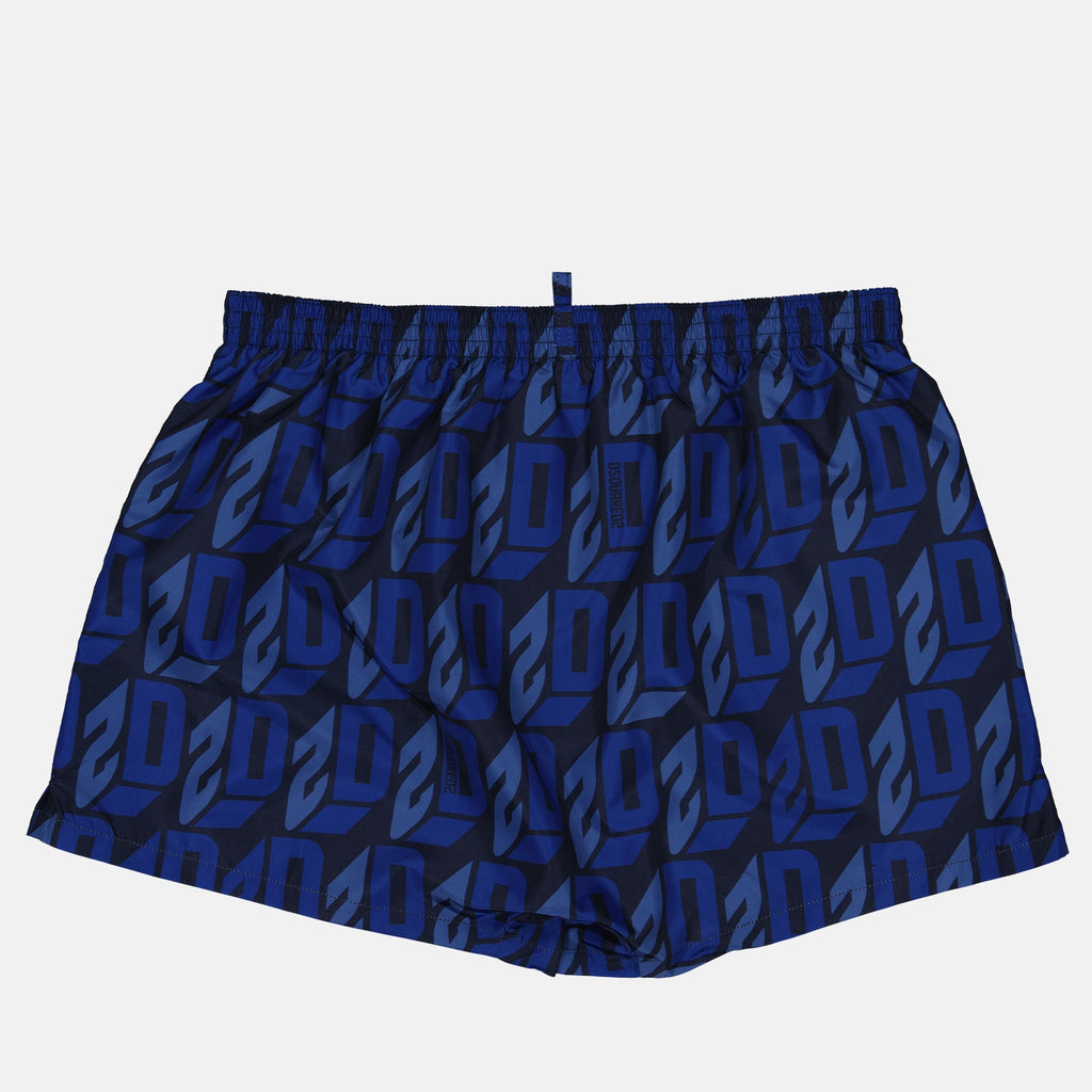 Moda mare Short de bain monogrammé Dsquared2 Blu Homme