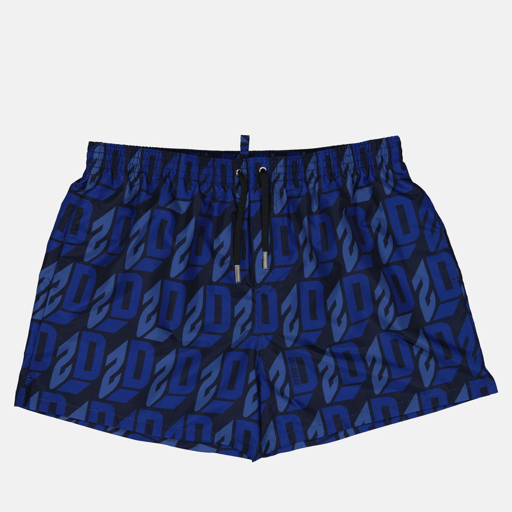 Moda mare Short de bain monogrammé Dsquared2 Blu Homme