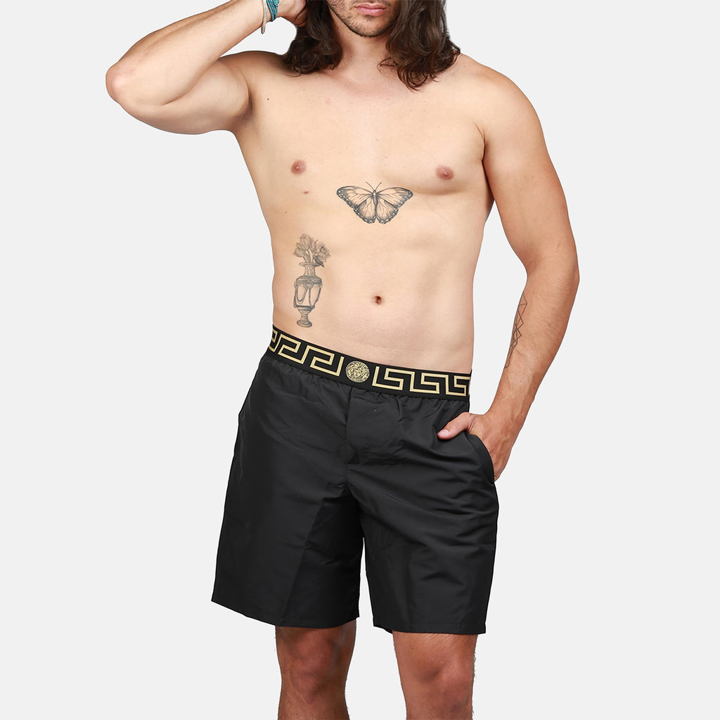 ビーチウェア メドゥーサ スイムショーツ Versace 黒 男