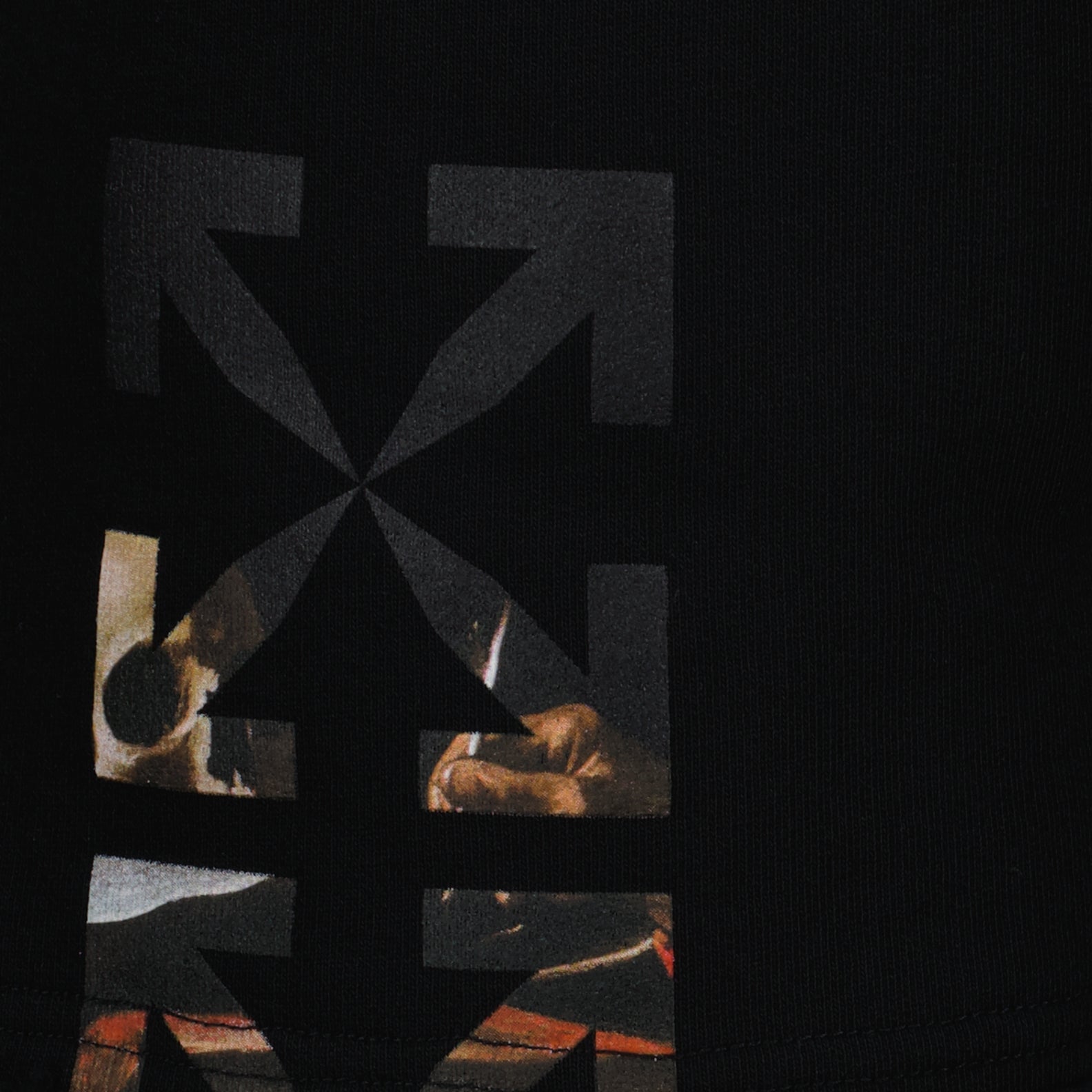 Moletons Short Caravaggio Paint Off-White Preto Homme