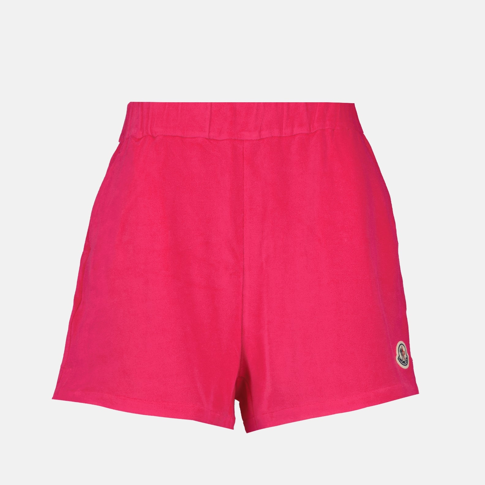 Short en coton éponge rose