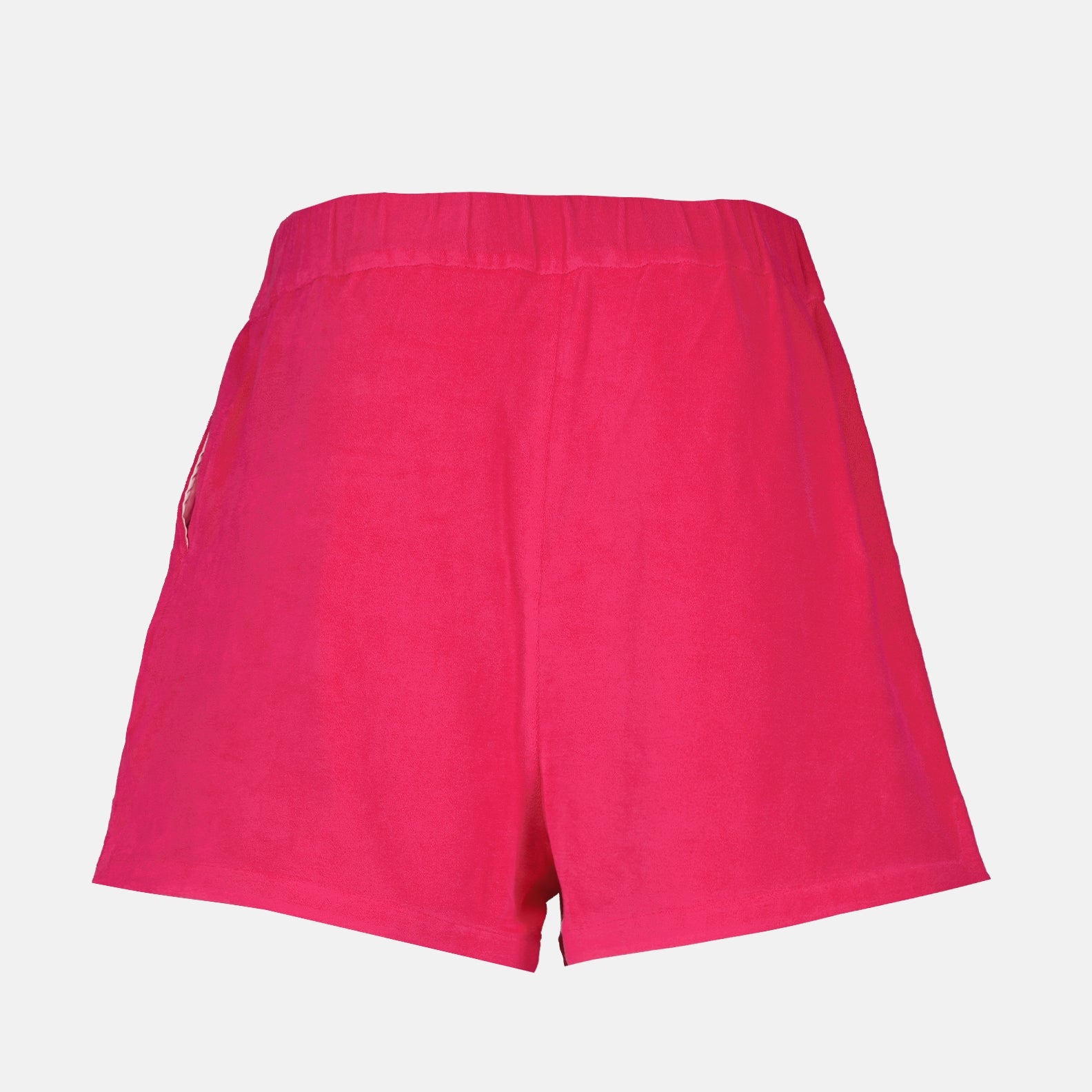 Short en coton éponge rose