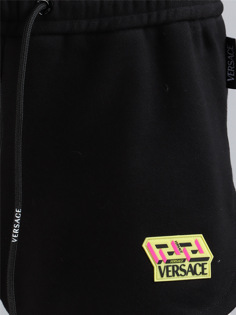 팬츠 Short en coton La Greca Accent Versace 검은색 Femme