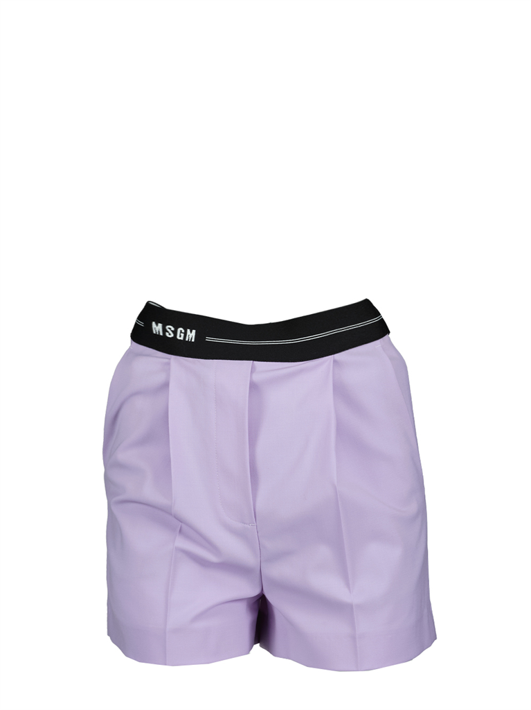 Shorts Short en laine MSGM Púrpura Femme
