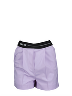 Shorts Short en laine MSGM Púrpura Femme