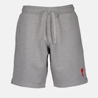 Shorts Short en molleton Ami PARIS Gris Unisexe