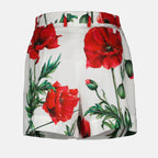 Shorts Short à imprimé Coquelicot Dolce & Gabbana Weiß Femme