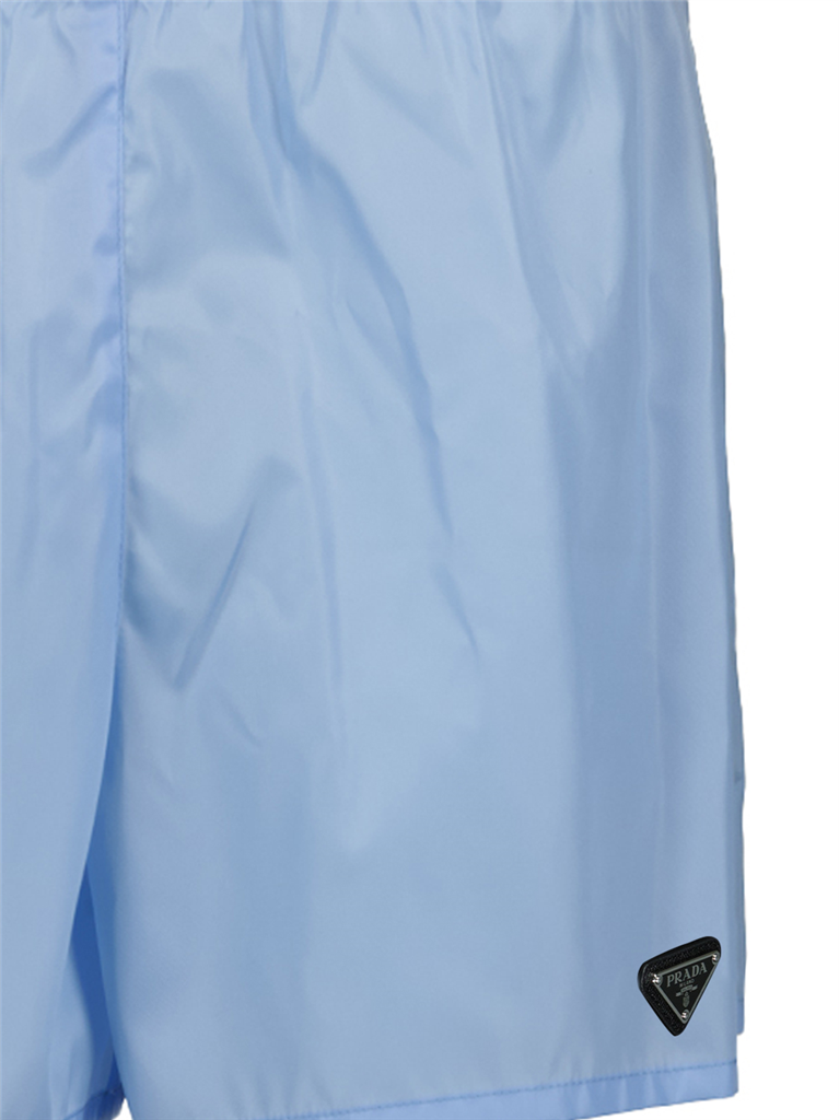 Shorts Short en Re-Nylon Prada Bleu Femme