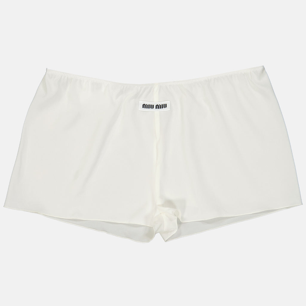 언더웨어 및 홈웨어 Short en soie Miu Miu 베이지 Femme