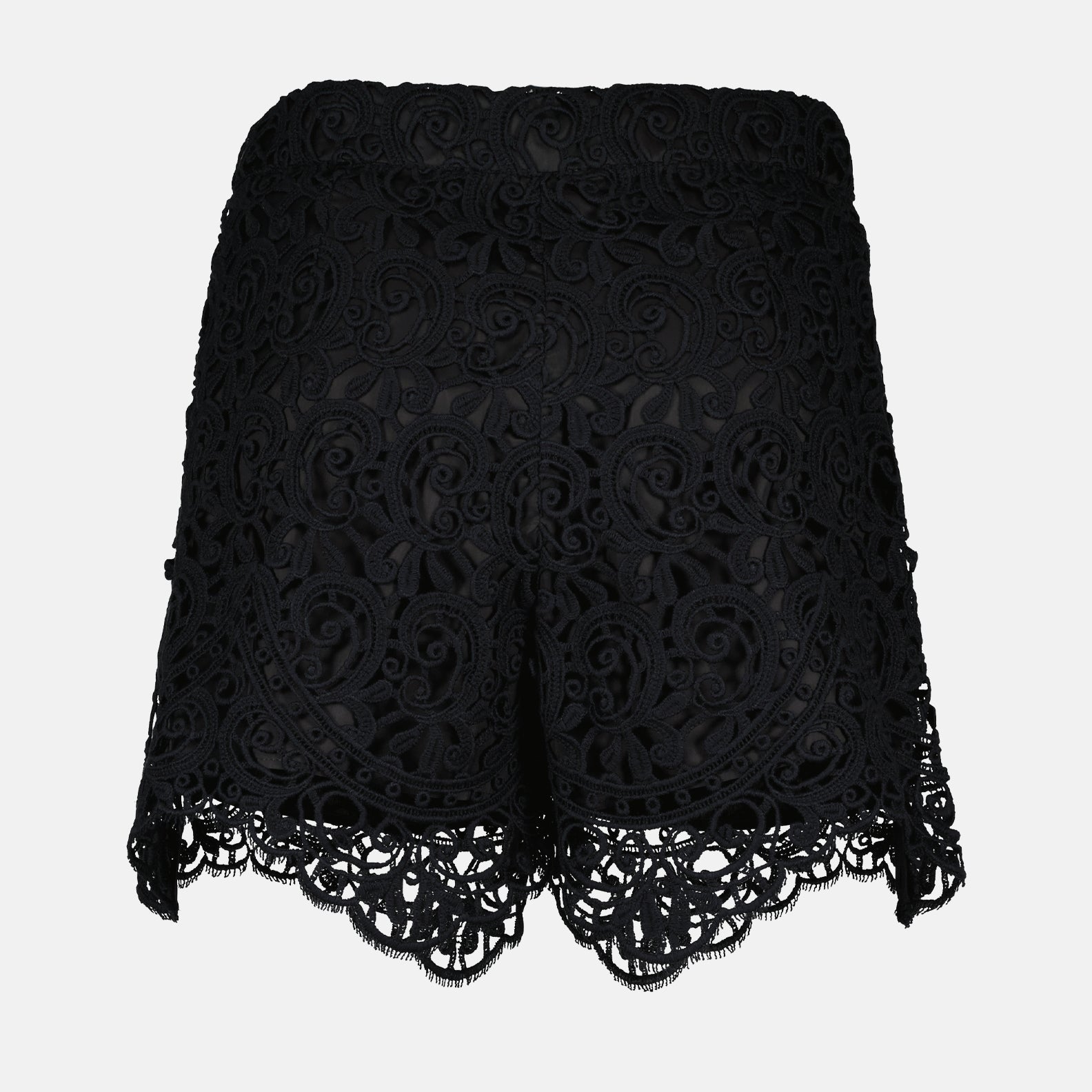 Shorts Shorts de Encaje de Macramé Burberry Negro Femme