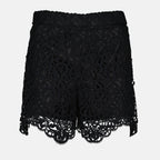 Shorts Shorts de Encaje de Macramé Burberry Negro Femme