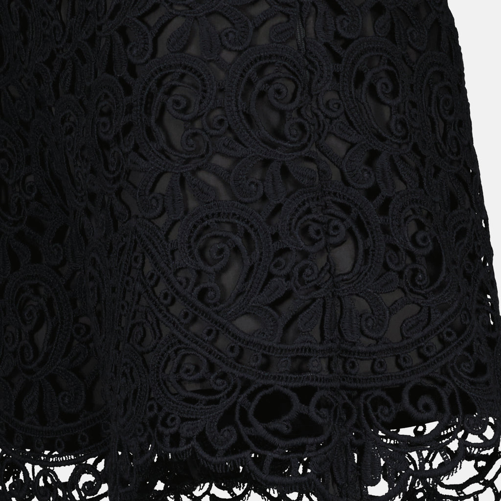 Shorts Shorts de Encaje de Macramé Burberry Negro Femme