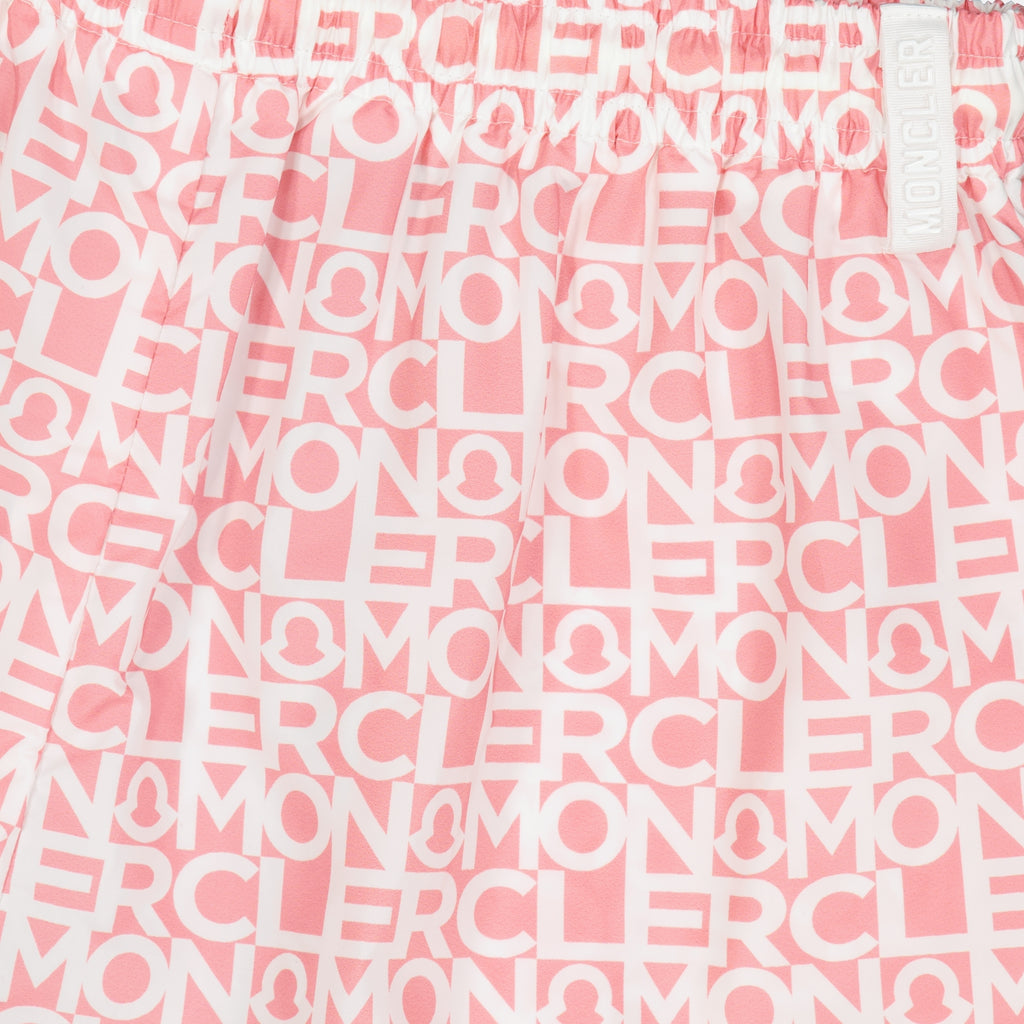 Shorts Short à logo Moncler Rose Femme