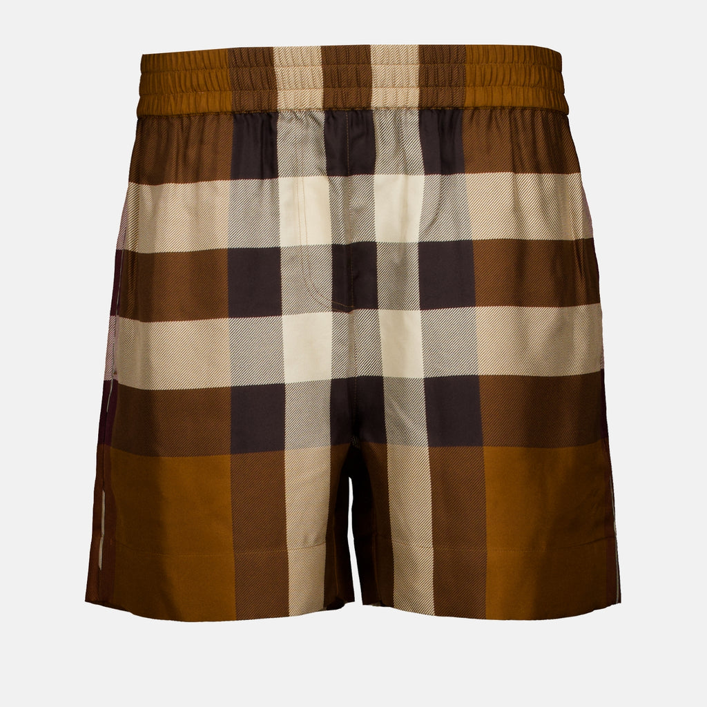 Shorts Short à carreaux Burberry Marrone Femme