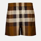 Shorts Short à carreaux Burberry Marrone Femme