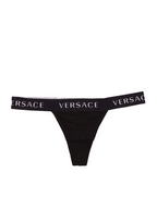 Ropa interior y homewear String à logo Versace Negro Femme