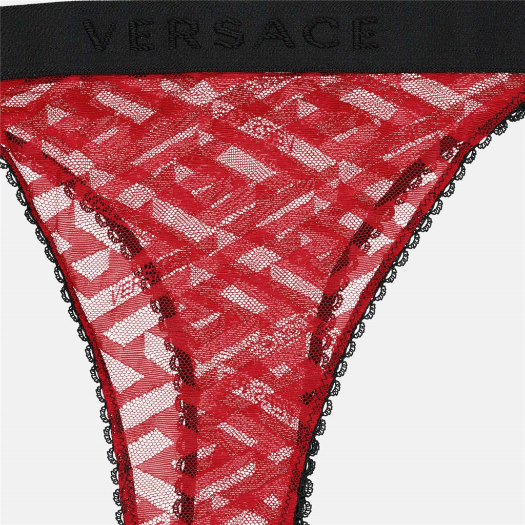 Roupa íntima e homewear String Greca Versace Vermelho Femme