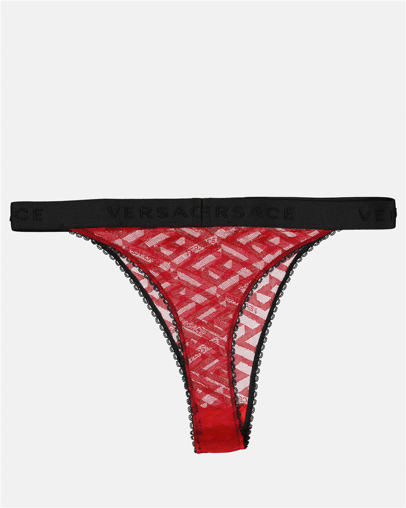 Roupa íntima e homewear String Greca Versace Vermelho Femme