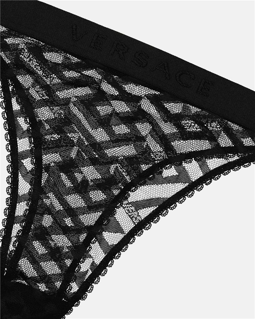 Underwear and homewear Greca Signature Thong Versace Black Women