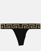 アンダーウェア・ホームウェア メドゥーサ グレカ Tバック Versace 黒 女性