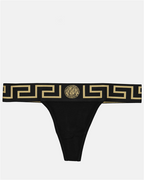 アンダーウェア・ホームウェア メドゥーサ グレカ Tバック Versace 黒 女性