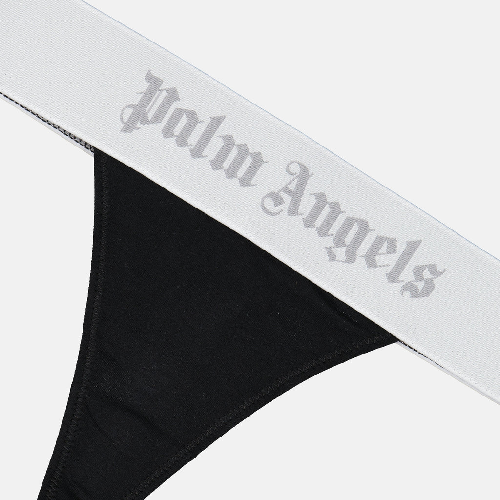 Intimo e homewear String à logo Palm Angels Nero Femme