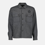 Chemises Surchemise en laine grise Kenzo Gris Homme